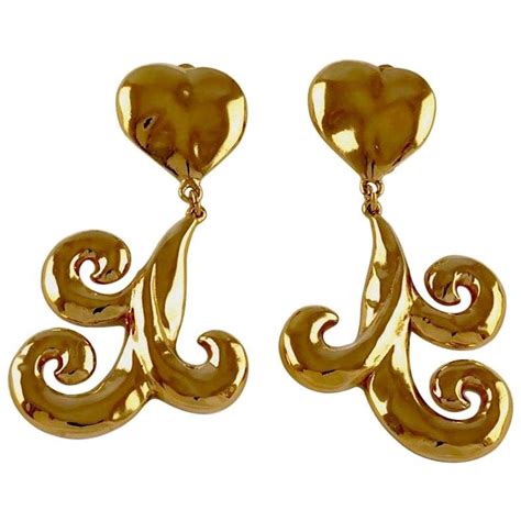 ysl herz ohrringe gold|ysl square earrings.